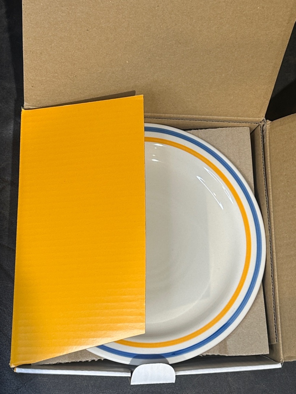 HAY Sobremesa Plate Set in Blue and Yellow - Picture 2 of 3